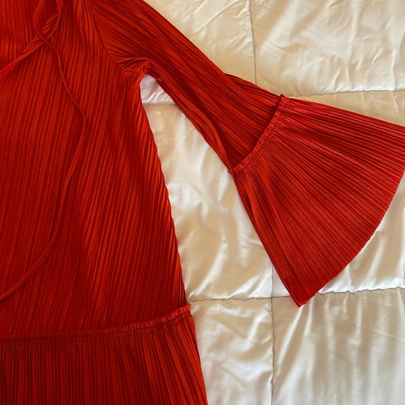 Free People Vibrant Red Long Sleeve Dress - Picture 6 of 10